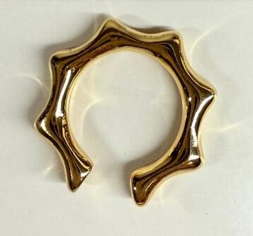 Piercing fake de encaixe no banho de ouro, unitário